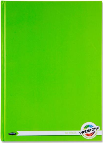 Premto A4 160pg Hardcover Notebook - Catepillar Green 